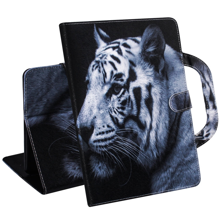For iPad 11 (2020) 3D Colored Drawing Horizontal Flip Leather Tablet Case with Holder & Card Slot & Wallet & Handle(White Tiger) - iPad Pro 11 (2020) Cases by buy2fix | Online Shopping UK | buy2fix