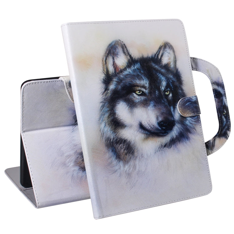 For iPad 11 (2020) 3D Colored Drawing Horizontal Flip Leather Tablet Case with Holder & Card Slot & Wallet & Handle(White Wolf) - iPad Pro 11 (2020) Cases by buy2fix | Online Shopping UK | buy2fix