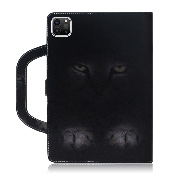 For iPad 11 (2020) 3D Colored Drawing Horizontal Flip Leather Tablet Case with Holder & Card Slot & Wallet & Handle(Mysterious Cat) - iPad Pro 11 (2020) Cases by buy2fix | Online Shopping UK | buy2fix