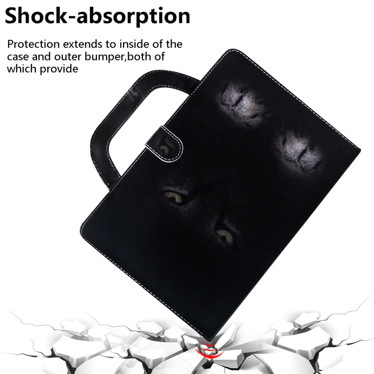 For iPad 11 (2020) 3D Colored Drawing Horizontal Flip Leather Tablet Case with Holder & Card Slot & Wallet & Handle(Mysterious Cat) - iPad Pro 11 (2020) Cases by buy2fix | Online Shopping UK | buy2fix