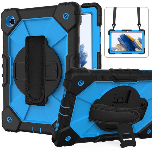 For Samsung Galaxy Tab A8 10.5 2021 X200 Contrast Color Robot Silicone + PC Tablet Case(Black+Blue) - Other Galaxy Tab PC by buy2fix | Online Shopping UK | buy2fix