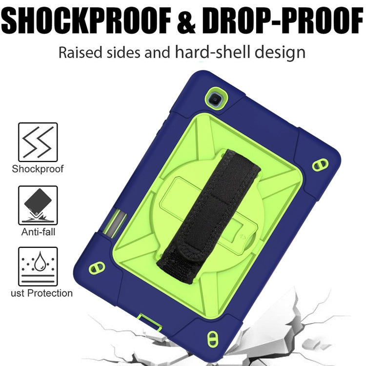 For Samsung Galaxy Tab S6 Lite P610 Contrast Color Robot Silicone + PC Tablet Case(Navy Blue Yellow Green) - Tab S6 Lite P610 / P615 by buy2fix | Online Shopping UK | buy2fix