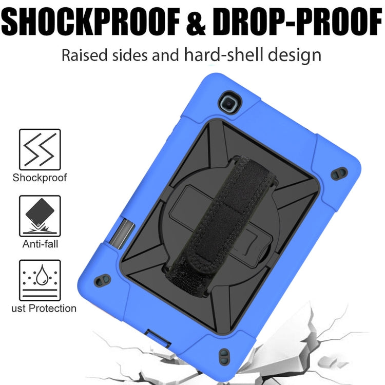 For Samsung Galaxy Tab S6 Lite P610 Contrast Color Robot Silicone + PC Tablet Case(Dark Blue Black) - Tab S6 Lite P610 / P615 by buy2fix | Online Shopping UK | buy2fix