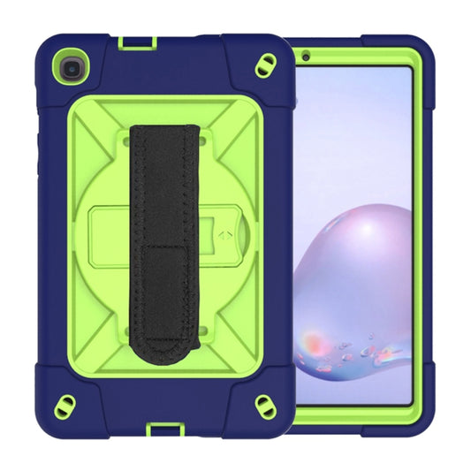 For Samsung Galaxy Tab A 8.4 T307 Contrast Color Robot Silicone + PC Tablet Case(Navy Blue Yellow Green) - Tab A 8.4 (2020) by buy2fix | Online Shopping UK | buy2fix