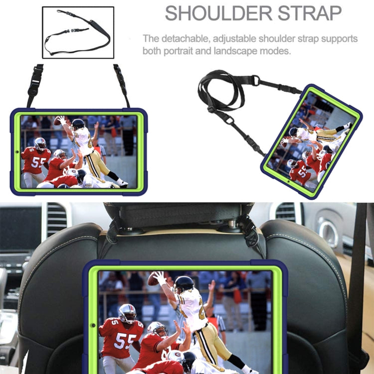 For Samsung Galaxy Tab A 8.4 T307 Contrast Color Robot Silicone + PC Tablet Case(Navy Blue Yellow Green) - Tab A 8.4 (2020) by buy2fix | Online Shopping UK | buy2fix