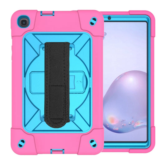For Samsung Galaxy Tab A 8.4 T307 Contrast Color Robot Silicone + PC Tablet Case(Rose Red Blue) - Tab A 8.4 (2020) by buy2fix | Online Shopping UK | buy2fix