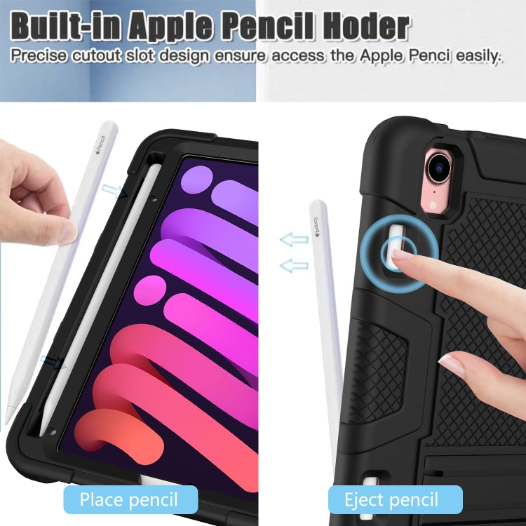 For iPad mini 2024 / mini 6 Contrast Color Robot Silicone + PC Tablet Case(Black) - iPad mini 6 Cases by buy2fix | Online Shopping UK | buy2fix