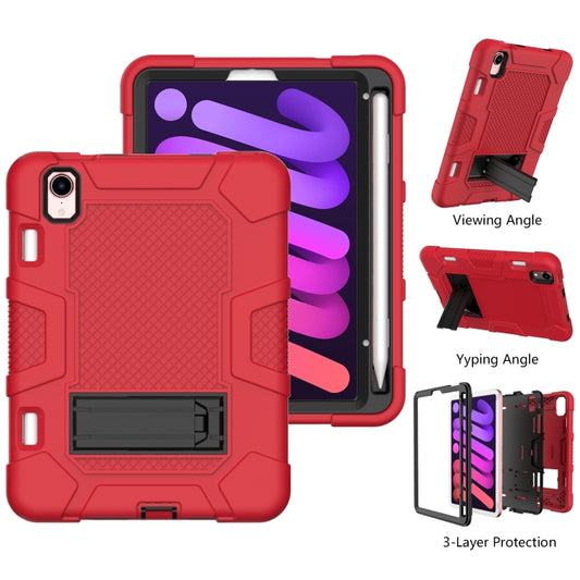 For iPad mini 2024 / mini 6 Contrast Color Robot Silicone + PC Tablet Case(Red Black) - iPad mini 6 Cases by buy2fix | Online Shopping UK | buy2fix