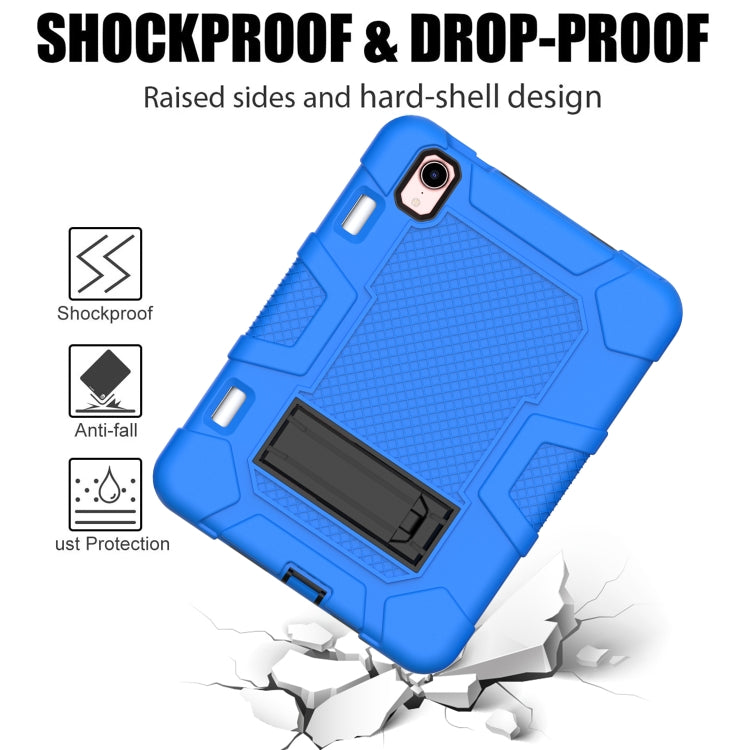 For iPad mini 2024 / mini 6 Contrast Color Robot Silicone + PC Tablet Case(Blue Black) - iPad mini 6 Cases by buy2fix | Online Shopping UK | buy2fix