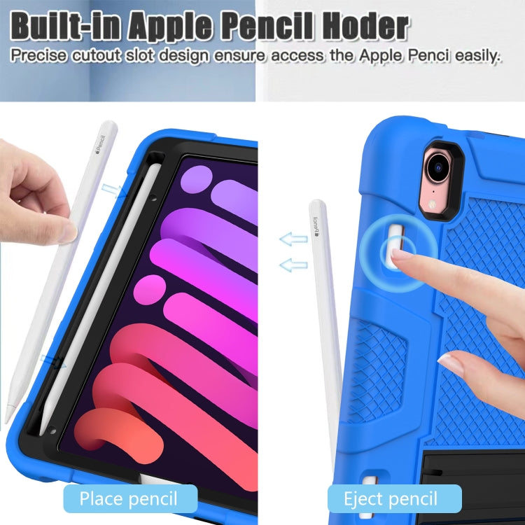 For iPad mini 2024 / mini 6 Contrast Color Robot Silicone + PC Tablet Case(Blue Black) - iPad mini 6 Cases by buy2fix | Online Shopping UK | buy2fix