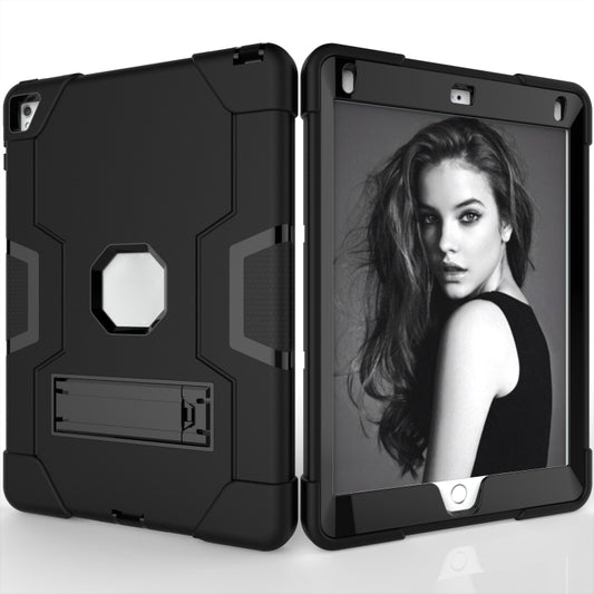 Contrast Color Robot Silicone + PC Tablet Case For iPad 6 / iPad Pro 9.7 2016(Black) - iPad Pro 9.7 inch Cases by buy2fix | Online Shopping UK | buy2fix