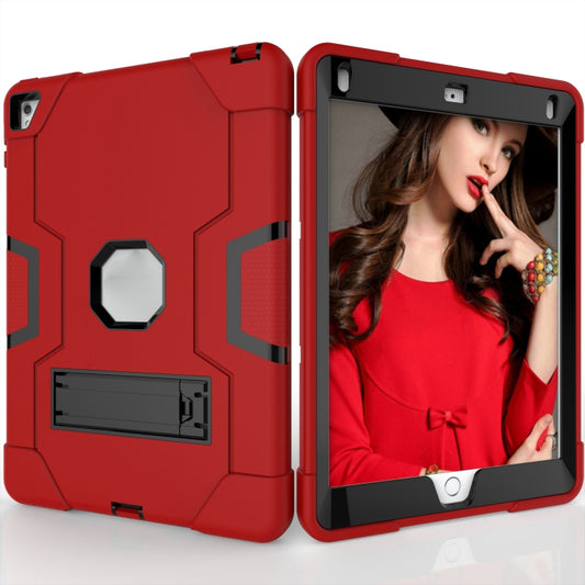 Contrast Color Robot Silicone + PC Tablet Case For iPad 6 / iPad Pro 9.7 2016(Red + Black) - iPad Pro 9.7 inch Cases by buy2fix | Online Shopping UK | buy2fix