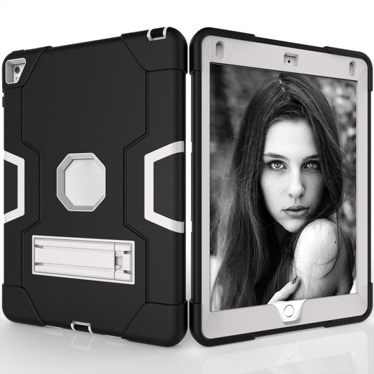Contrast Color Robot Silicone + PC Tablet Case For iPad 6 / iPad Pro 9.7 2016(Black+ Grey) - iPad Pro 9.7 inch Cases by buy2fix | Online Shopping UK | buy2fix