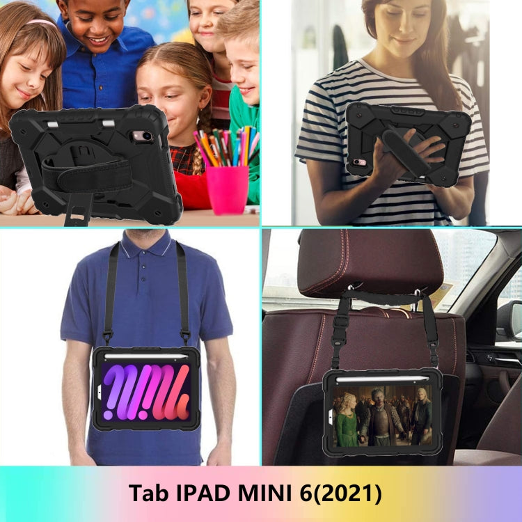 For iPad mini 2024 / mini 6 Contrast Color Robot Silicone + PC Tablet Case(Black) - iPad mini 6 Cases by buy2fix | Online Shopping UK | buy2fix