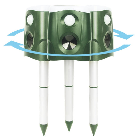 SJZ026 360 Degree Ultrasonic Solar Energy Outdoor Animal Repellent by buy2fix