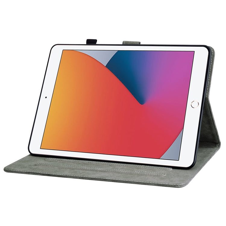 Tiger Pattern PU Tablet Case With Sleep / Wake-up Function For iPad 9.7 2017/2018/2019/2020(Grey) - iPad 9.7 (2018) & (2017) Cases by buy2fix | Online Shopping UK | buy2fix