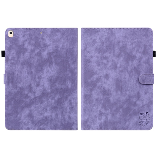 Tiger Pattern PU Tablet Case With Sleep / Wake-up Function For iPad 9.7 2017/2018/2019/2020(Purple) - iPad 9.7 (2018) & (2017) Cases by buy2fix | Online Shopping UK | buy2fix