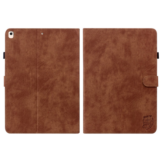 Tiger Pattern PU Tablet Case With Sleep / Wake-up Function For iPad 10.2 2019/Air 2019 10.5/10.2 2020/2021(Brown) - iPad 10.2 Cases by buy2fix | Online Shopping UK | buy2fix