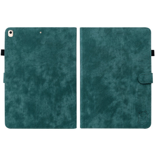 Tiger Pattern PU Tablet Case With Sleep / Wake-up Function For iPad 10.2 2019/Air 2019 10.5/10.2 2020/2021(Dark Green) - iPad 10.2 Cases by buy2fix | Online Shopping UK | buy2fix