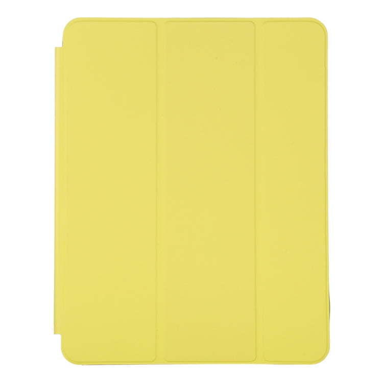 For iPad Pro 12.9 inch (2020/2021) 3-fold Horizontal Flip Smart Leather Tablet Case with Sleep / Wake-up Function & Holder(Yellow) - iPad Pro 12.9 (2022/2021) Cases by buy2fix | Online Shopping UK | buy2fix