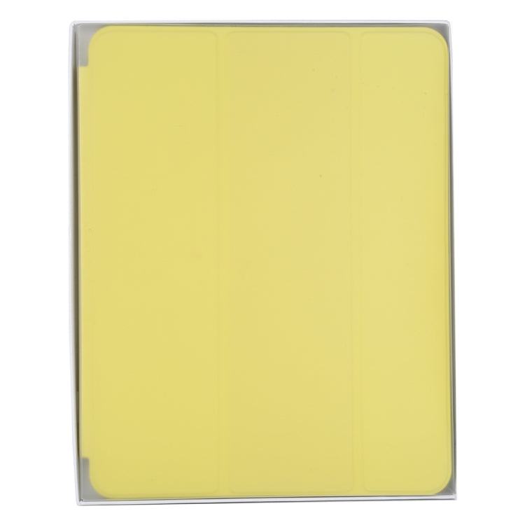 For iPad Pro 12.9 inch (2020/2021) 3-fold Horizontal Flip Smart Leather Tablet Case with Sleep / Wake-up Function & Holder(Yellow) - iPad Pro 12.9 (2022/2021) Cases by buy2fix | Online Shopping UK | buy2fix