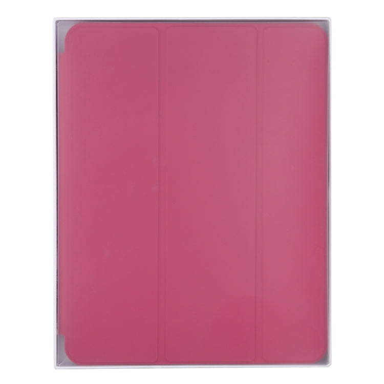 For iPad Pro 12.9 inch (2020/2021) 3-fold Horizontal Flip Smart Leather Tablet Case with Sleep / Wake-up Function & Holder(Rose Red) - iPad Pro 12.9 (2022/2021) Cases by buy2fix | Online Shopping UK | buy2fix