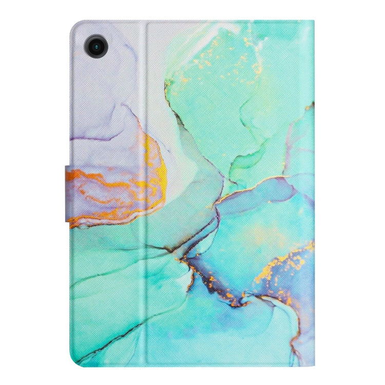 For Samsung Galaxy Tab A8 Marble Pattern Smart Leather Tablet Case(Green) - Other Galaxy Tab PC by buy2fix | Online Shopping UK | buy2fix
