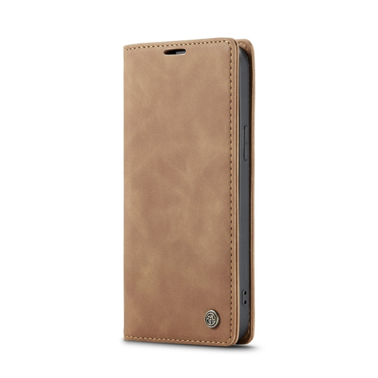 For iPhone 14 CaseMe-013 Multifunctional Retro Frosted Leather Phone Case (Brown) - iPhone 14 Cases by CaseMe | Online Shopping UK | buy2fix