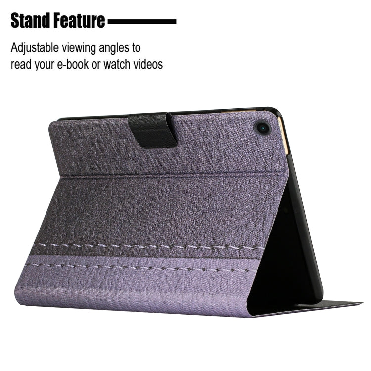 For Samsung Galaxy Tab A8 Stitching Solid Color Smart Leather Tablet Case(Grey) by buy2fix