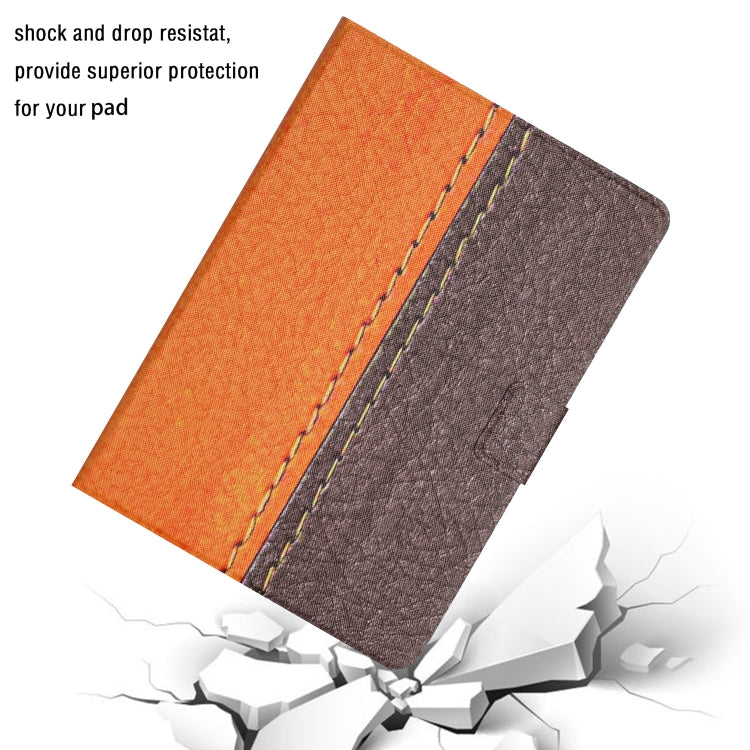 For Samsung Galaxy Tab A 10.1 2019 T510 Stitching Solid Color Smart Leather Tablet Case(Orange) - Tab A 10.1 (2019) T510 / T515 by buy2fix | Online Shopping UK | buy2fix