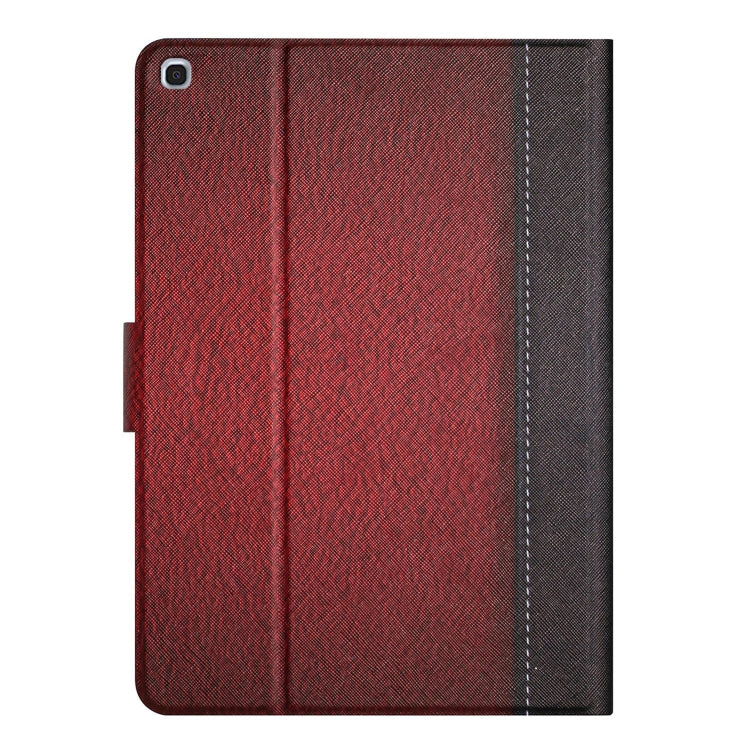 For Samsung Galaxy Tab A 10.1 2019 T510 Stitching Solid Color Smart Leather Tablet Case(Red) - Tab A 10.1 (2019) T510 / T515 by buy2fix | Online Shopping UK | buy2fix