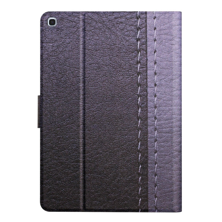 For Samsung Galaxy Tab A 10.1 2019 T510 Stitching Solid Color Smart Leather Tablet Case(Grey) - Tab A 10.1 (2019) T510 / T515 by buy2fix | Online Shopping UK | buy2fix