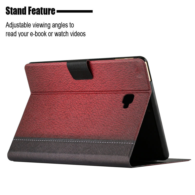 For Samsung Galaxy Tab A 10.1 T580 Stitching Solid Color Smart Leather Tablet Case(Red) - Tab A 10.1 by buy2fix | Online Shopping UK | buy2fix