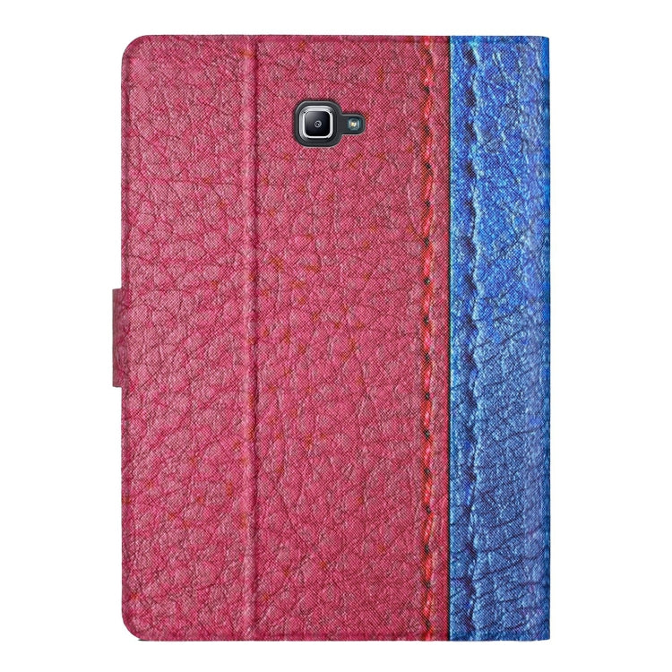 For Samsung Galaxy Tab A 10.1 T580 Stitching Solid Color Smart Leather Tablet Case(Rose Red) - Tab A 10.1 by buy2fix | Online Shopping UK | buy2fix