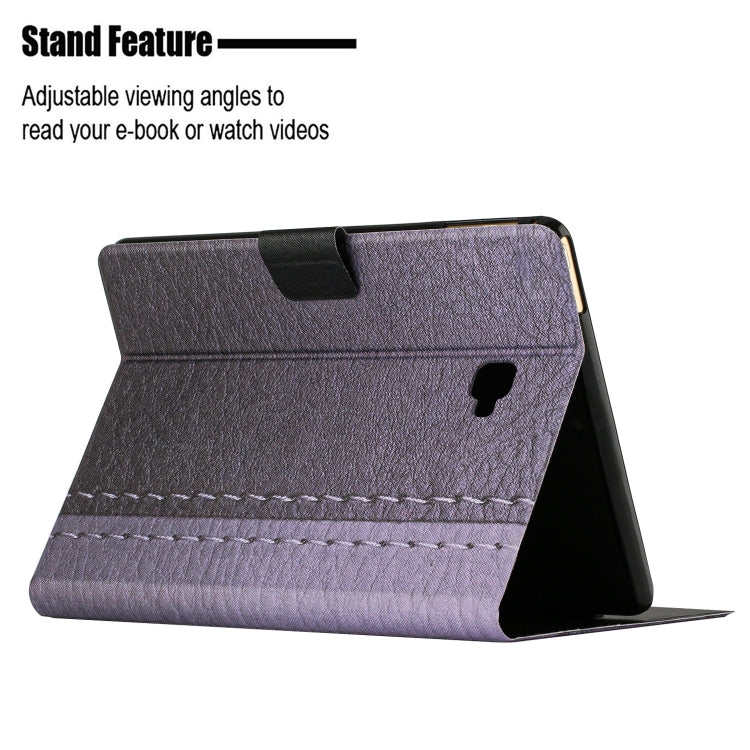 For Samsung Galaxy Tab A 10.1 T580 Stitching Solid Color Smart Leather Tablet Case(Grey) - Tab A 10.1 by buy2fix | Online Shopping UK | buy2fix