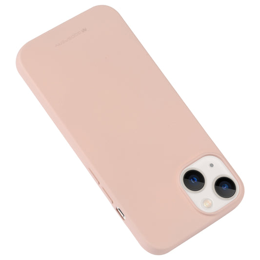 For iPhone 14 GOOSPERY SOFT FEELING Liquid TPU Phone Case (Light Pink) - iPhone 14 Cases by GOOSPERY | Online Shopping UK | buy2fix
