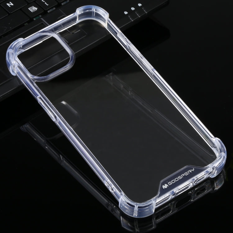 For iPhone 14 MERCURY GOOSPERY Four-Corner Shockproof Soft Case (Transparent) - iPhone 14 Cases by GOOSPERY | Online Shopping UK | buy2fix