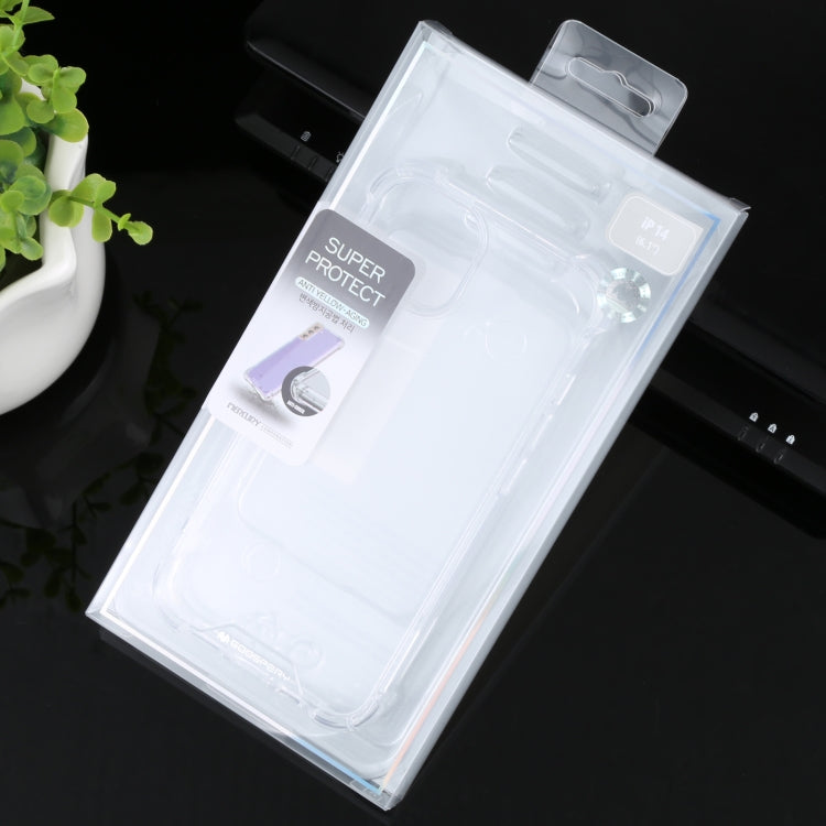 For iPhone 14 MERCURY GOOSPERY Four-Corner Shockproof Soft Case (Transparent) - iPhone 14 Cases by GOOSPERY | Online Shopping UK | buy2fix