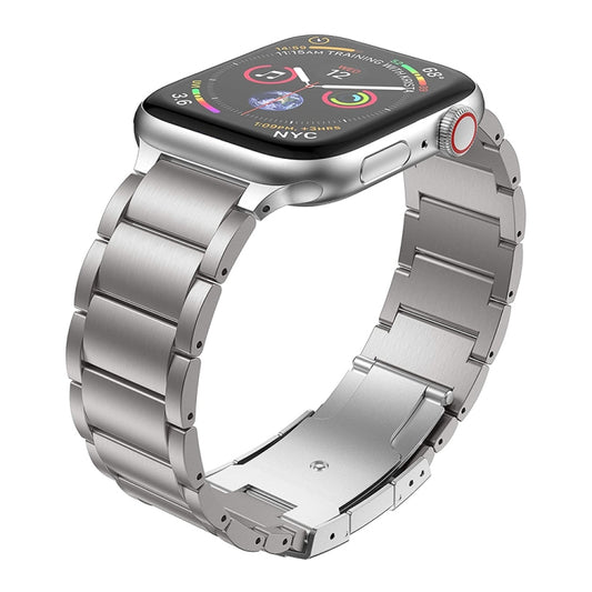 Titanium Alloy Watch Band For Apple Watch Series 9&8&7 41mm / SE 3&SE 2&6&SE&5&4 40mm / 3&2&1 38mm(Silver) by buy2fix