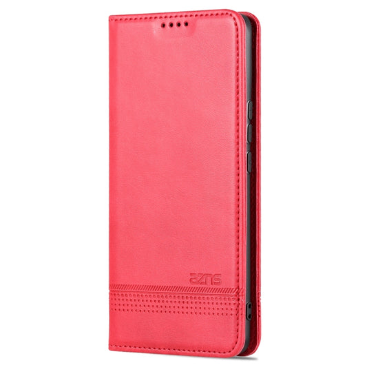 For Huawei nova 10 Pro AZNS Magnetic Calf Texture Flip Leather Phone Case(Red) by AZNS