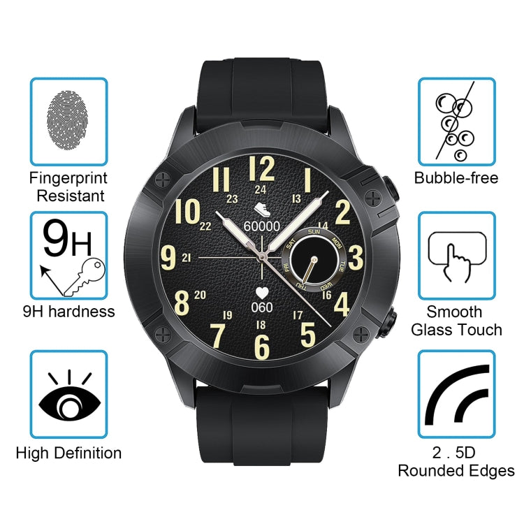 50 PCS 0.26mm 2.5D 9H Tempered Glass Film Watch Screen Protector For Cubot N1 - Screen Protector by buy2fix | Online Shopping UK | buy2fix