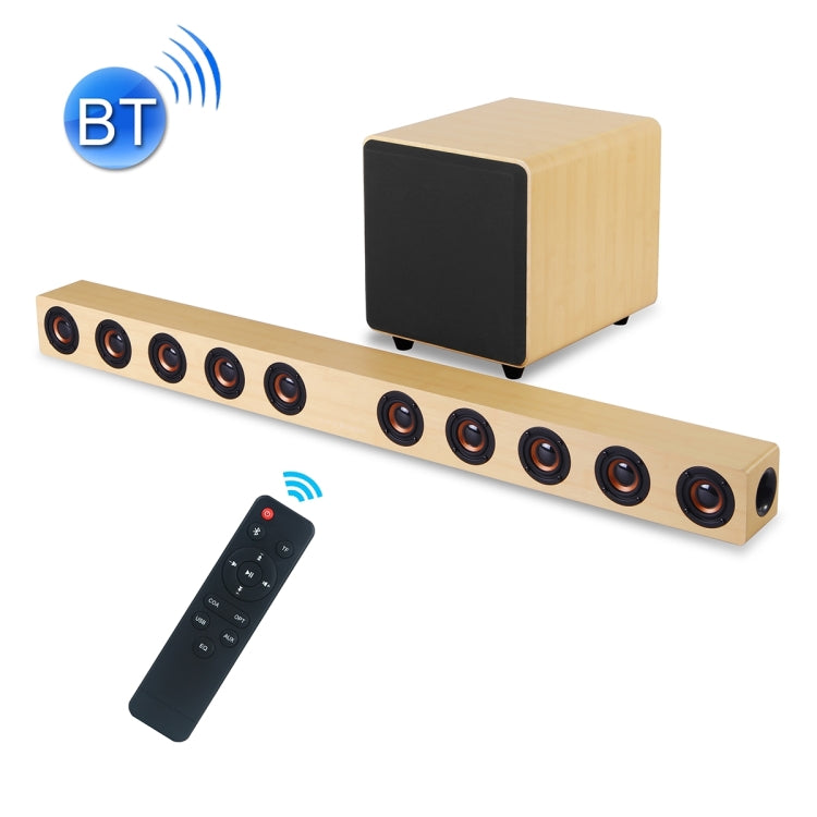 D90 Home Theater Audio Echo Wall Soundbar Subwoofer Bluetooth Audio(Yellow) - Desktop Speaker by buy2fix | Online Shopping UK | buy2fix