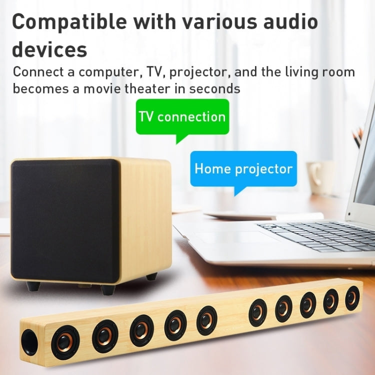 D90 Home Theater Audio Echo Wall Soundbar Subwoofer Bluetooth Audio(Light Grey) - Desktop Speaker by buy2fix | Online Shopping UK | buy2fix