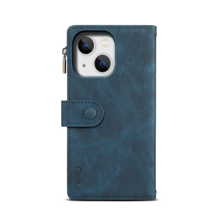 For iPhone 14 Plus Retro Frosted RFID Flip Leather Phone Case (Dark Green) - iPhone 14 Plus Cases by buy2fix | Online Shopping UK | buy2fix