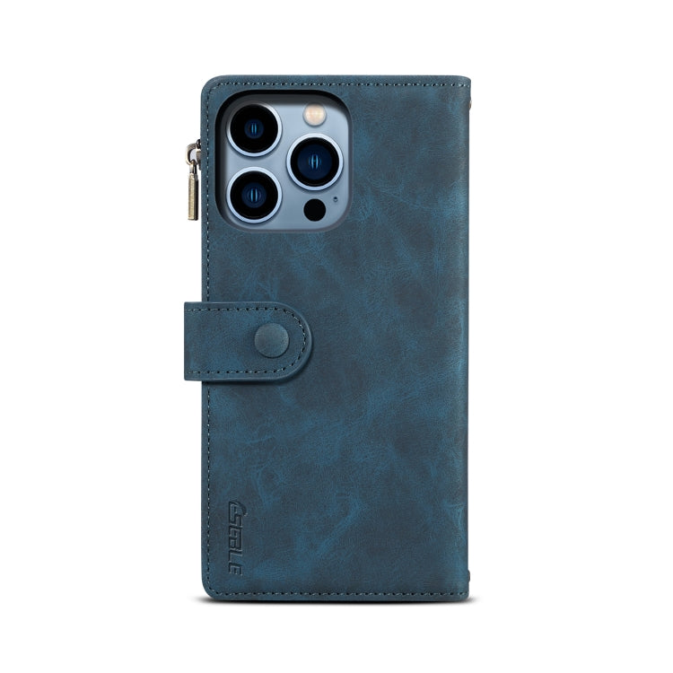 For iPhone 14 Pro Retro Frosted RFID Flip Leather Phone Case(Dark Green) - iPhone 14 Pro Cases by buy2fix | Online Shopping UK | buy2fix