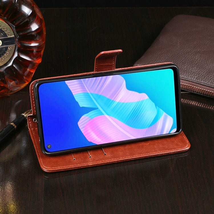 For Huawei P40 Lite E idewei Crazy Horse Texture Horizontal Flip Leather Case with Holder & Card Slots & Wallet(Brown) - Huawei Cases by idewei | Online Shopping UK | buy2fix