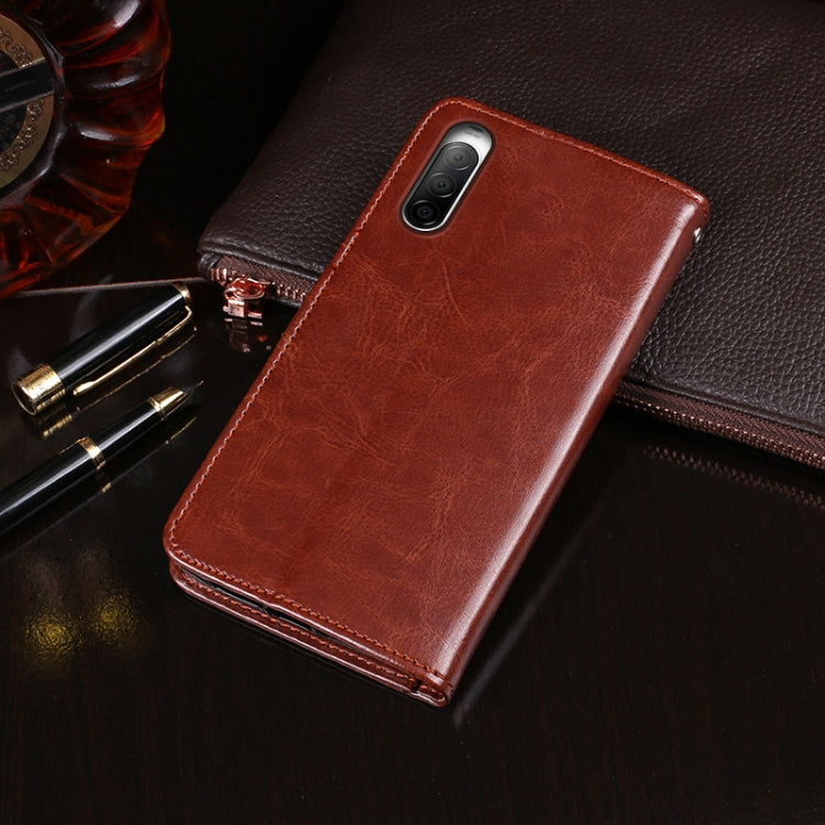 For Sony Xperia 10 II idewei Crazy Horse Texture Horizontal Flip Leather Case with Holder & Card Slots & Wallet(Dark Blue) - Sony Cases by idewei | Online Shopping UK | buy2fix