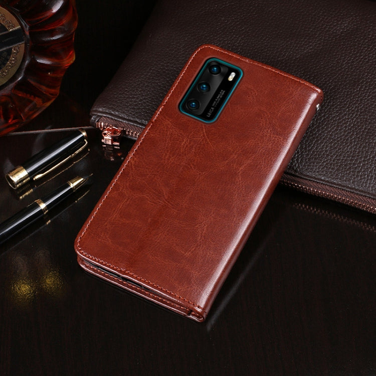 For Huawei P40 idewei Crazy Horse Texture Horizontal Flip Leather Case with Holder & Card Slots & Wallet(White) - Huawei Cases by idewei | Online Shopping UK | buy2fix