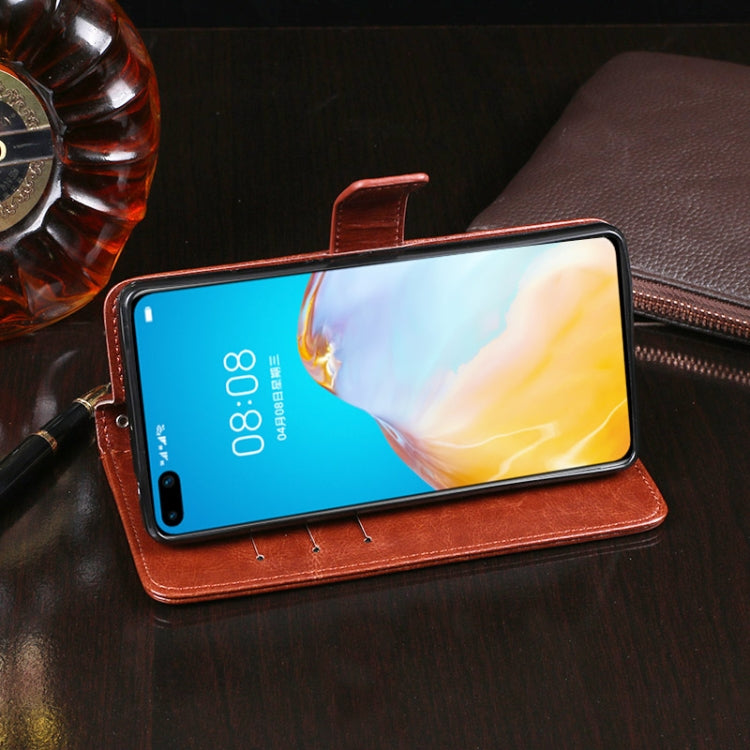 For Huawei P40 idewei Crazy Horse Texture Horizontal Flip Leather Case with Holder & Card Slots & Wallet(White) - Huawei Cases by idewei | Online Shopping UK | buy2fix
