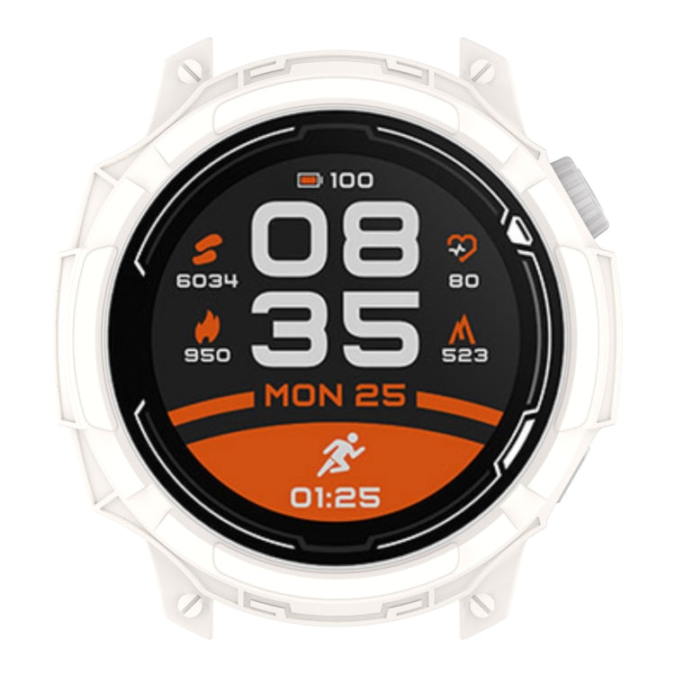 For COROS Pace 2 Armor Hollow TPU Watch Case(Ivory White) - Watch Case by buy2fix | Online Shopping UK | buy2fix